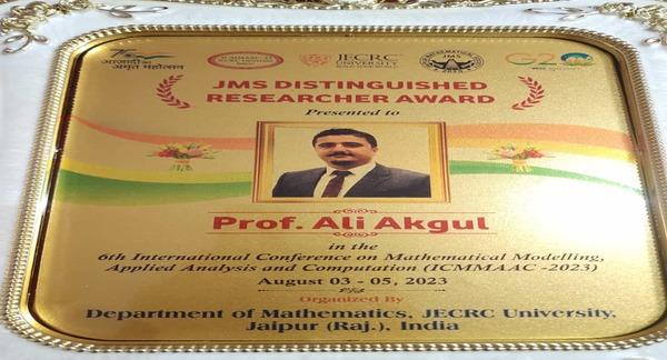 Prof. Dr. Ali Akgül, Hindistanda düzenlenen uluslararası konferansa onur konuğu olarak davet edildi.